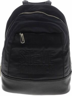 Steve Madden Black Women’s Backpack with Embossed Logo